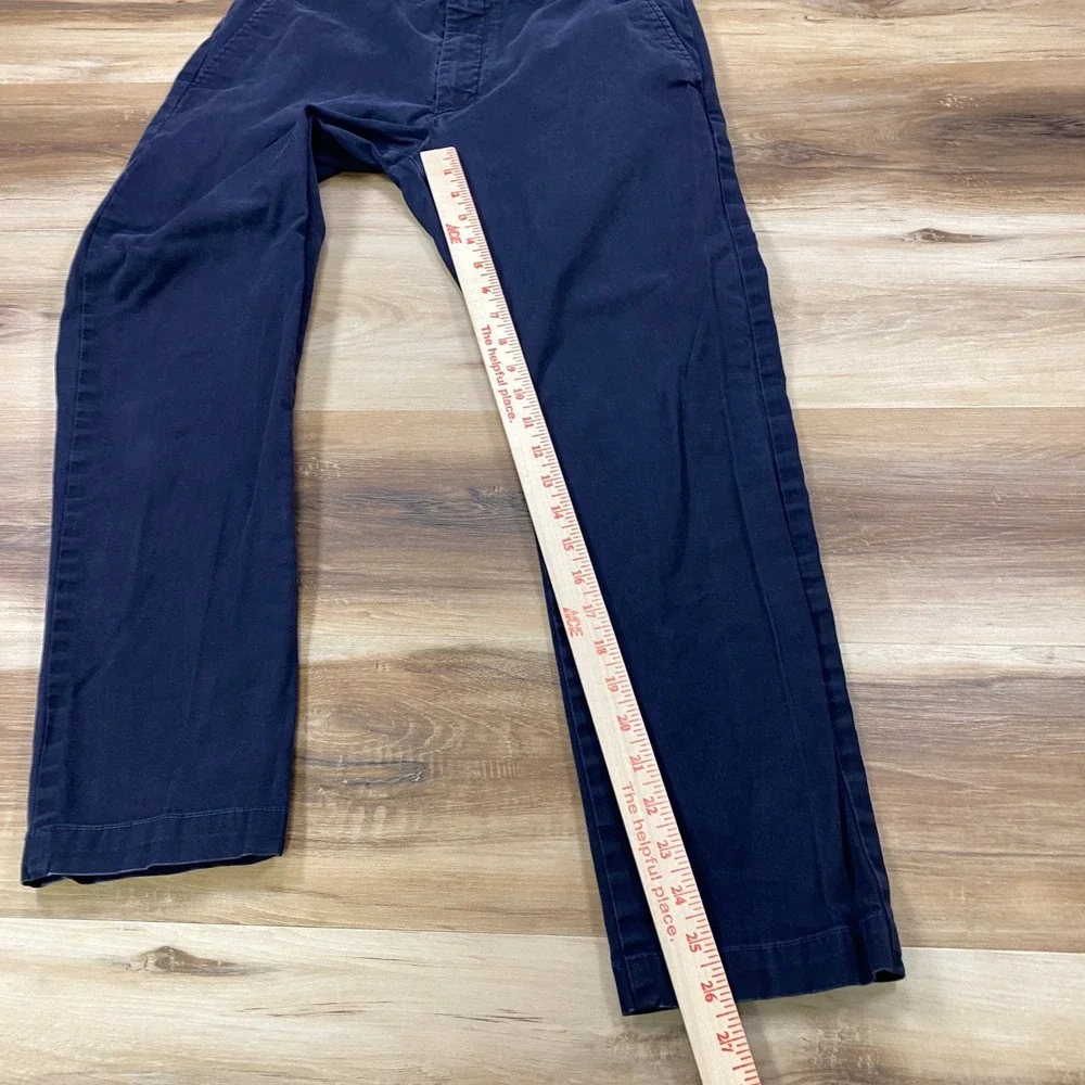 Banana Republic Chino Mens 32x27 Cotton Fulton Skinny Fit Navy Blue Classic